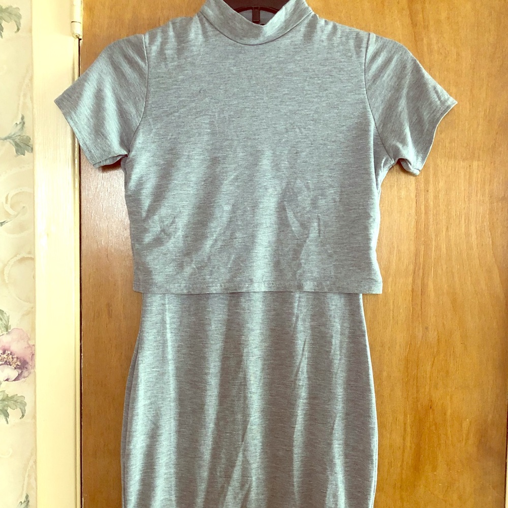 Grey T shirt dress S
